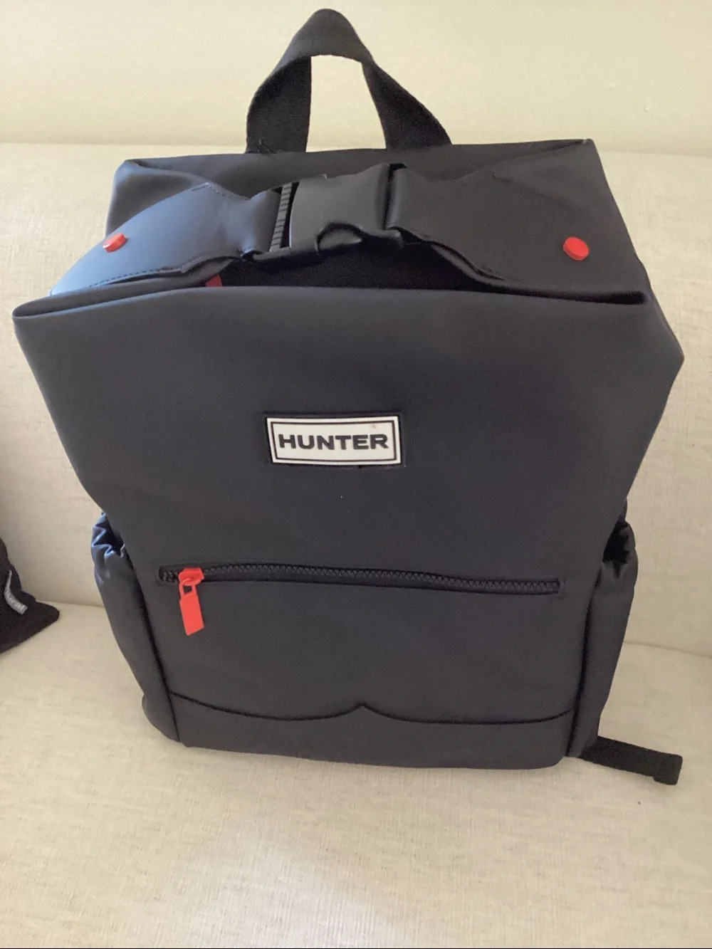 Hunter Top Clip Backpack fits 14” laptop, Waterproof, Black, NWT